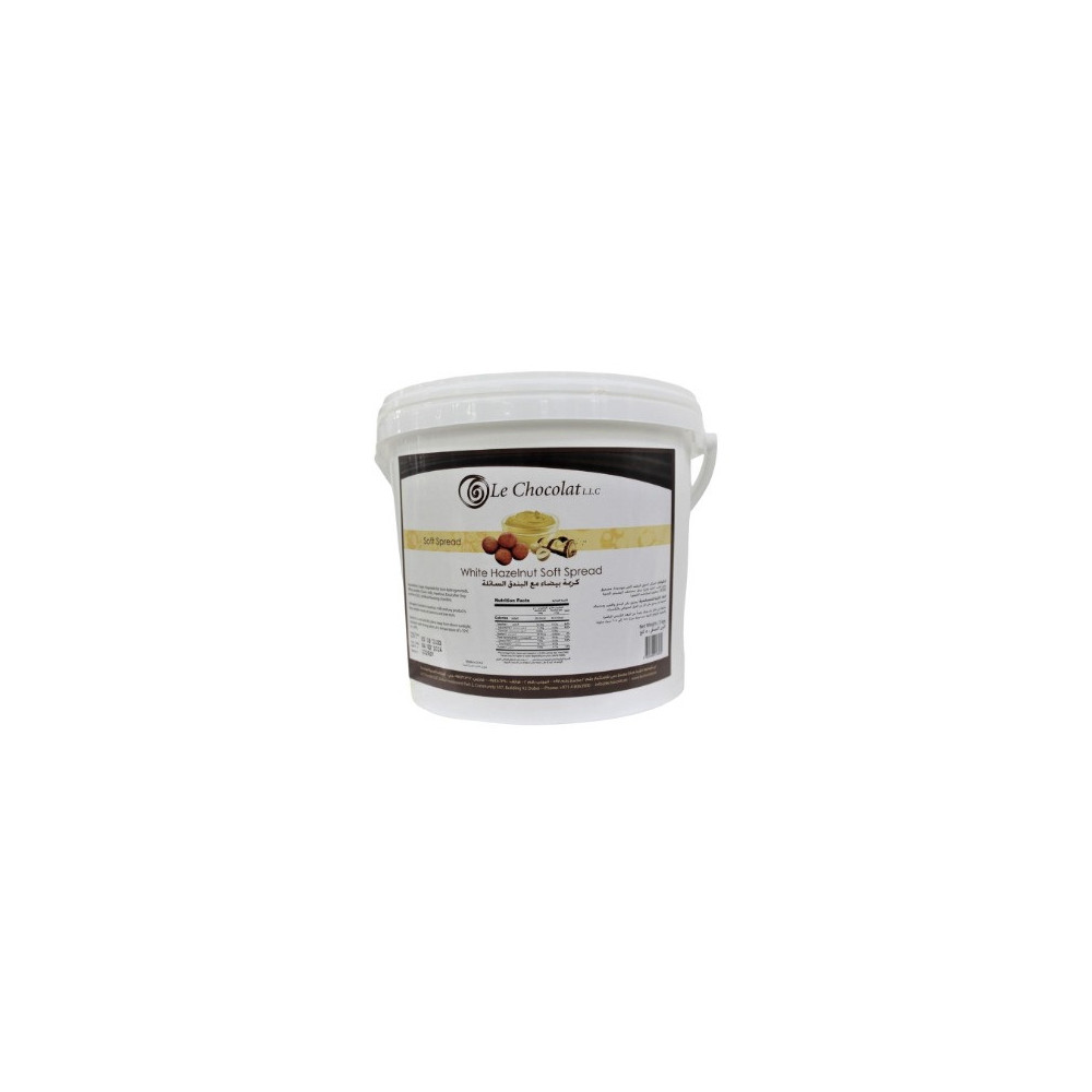 Le Chocolat White Hazelnut Soft Spread 5kg SFSPREAD314/SS15 (2 x 5 KG)