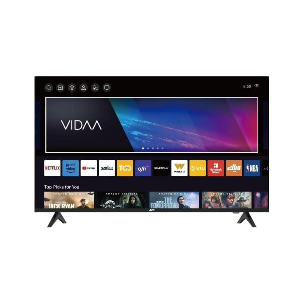 JVC 43-inch Edgeless 4K UHD Smart TV - 2024 New Model with Voice Air Mouse, Bluetooth and Dolby Audio LT-43N7115V