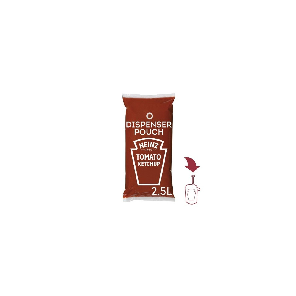 Heinz Tomato Ketchup Pouch Som, 3 X 2.5 Liters
