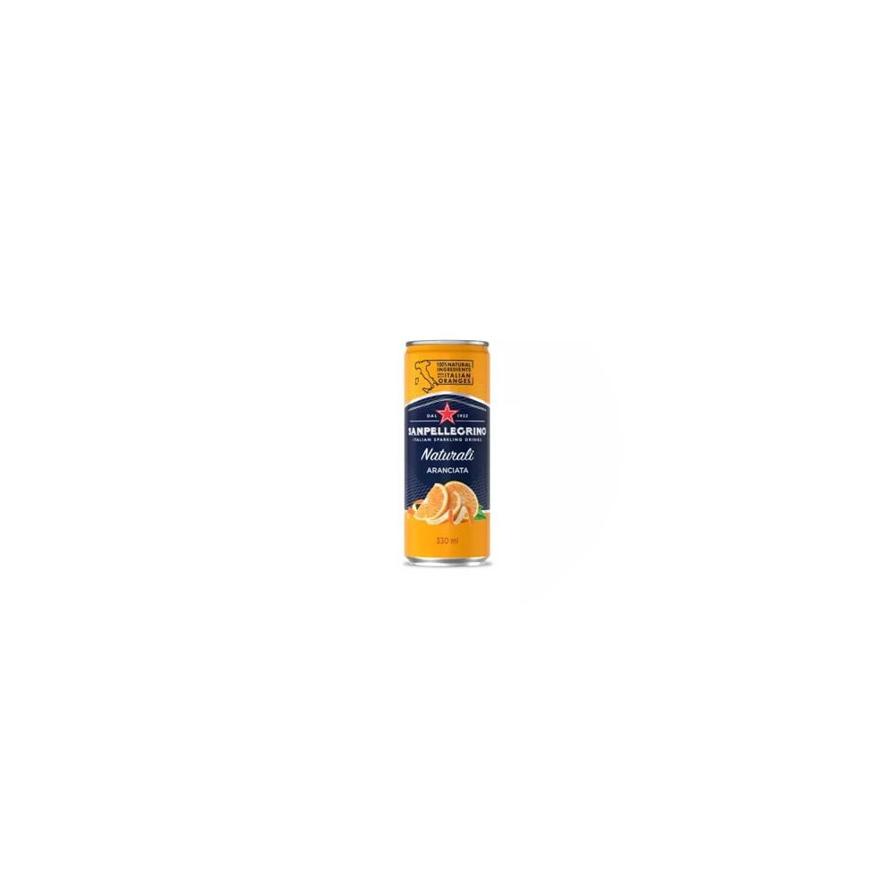 San Pellegrino Aranciata Can Sparkling Juice, 24 X 330Ml