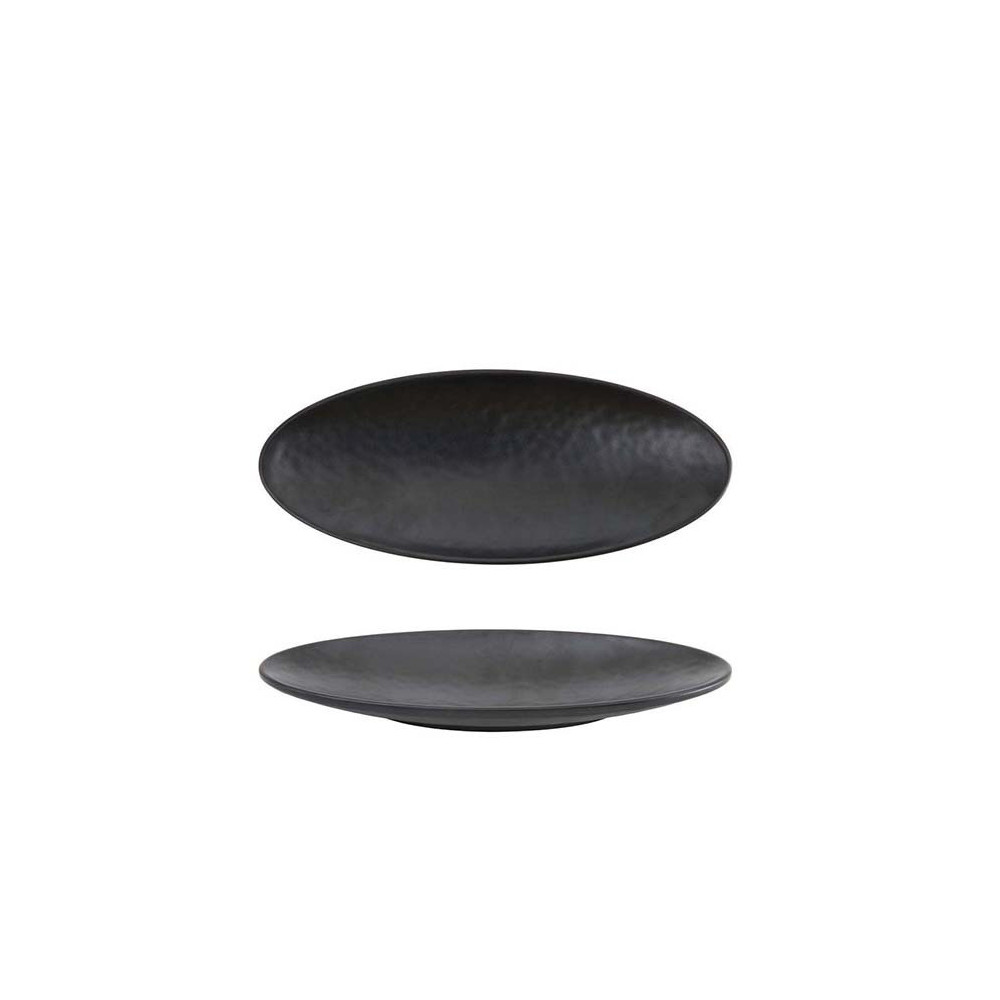Fortessa Usa Melamine Cobbled Slate Oval Plate 11 X 4.5