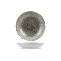 Churchill UK Raku Quartz Black Evolve Coupe Bowl 24.8 Cm
