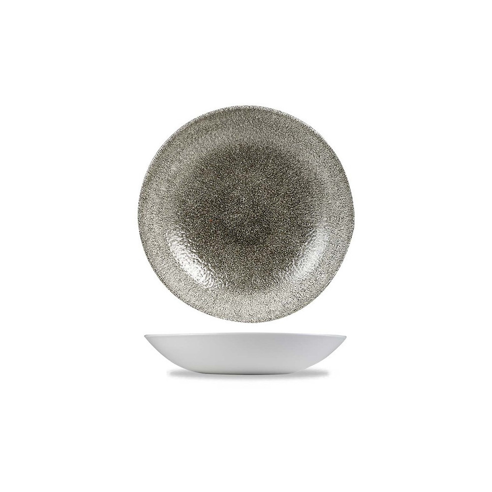 Churchill UK Raku Quartz Black Evolve Coupe Bowl 24.8 Cm