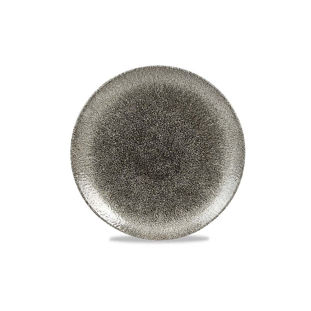 Churchill UK Raku Quartz Black Evolve Coupe Plate 217 Mm Box 12