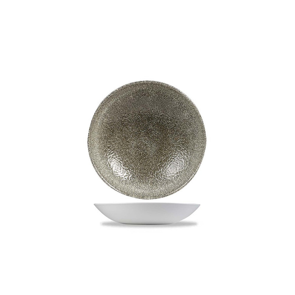 Churchill UK Raku Quartz Black Evolve Coupe Bowl 18.2 Cm
