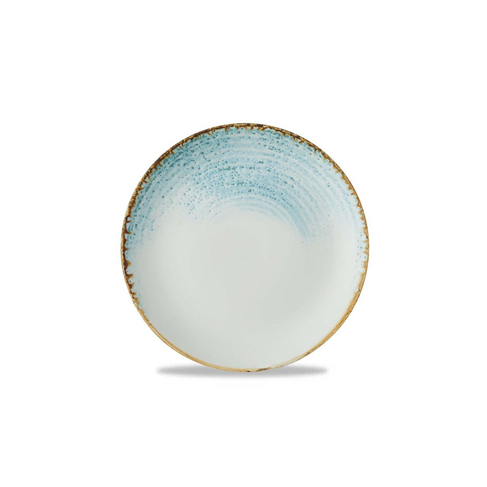 Churchill UK Homespun Accents Aquamarine Evolve Coupe Plate 8.6 Inch