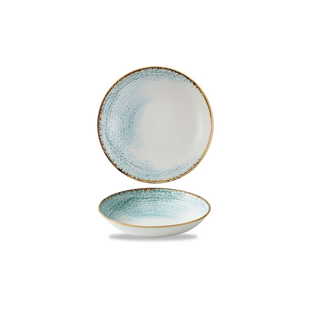 Churchill UK Homespun Accents Aquamarine Coupe Bowl 7.25 Inch