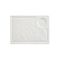 Fortessa USA Contexture Rectangular Platter With Well 13 x 9
