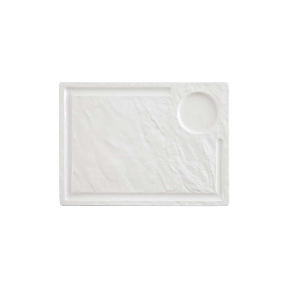 Fortessa USA Contexture Rectangular Platter With Well 13 x 9