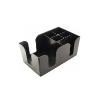 MG Barware Bar Caddy For Cocktail Equipment, Black