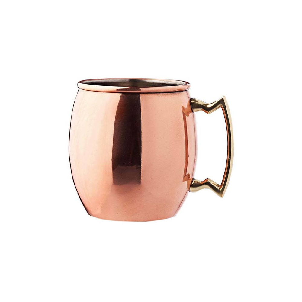 MG Barware Moscow Mule Cocktail Metal Glass Copper Plated