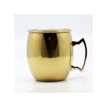 MG Barware Moscow Mule Cocktail Metal Glass Gold Plated Mirror
