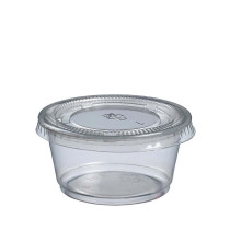 Solia France Portion Cup, 60 Ml, Tpt Pp Base + Tpt Pet Lid, C And C Pouch x 100, 65 x 32