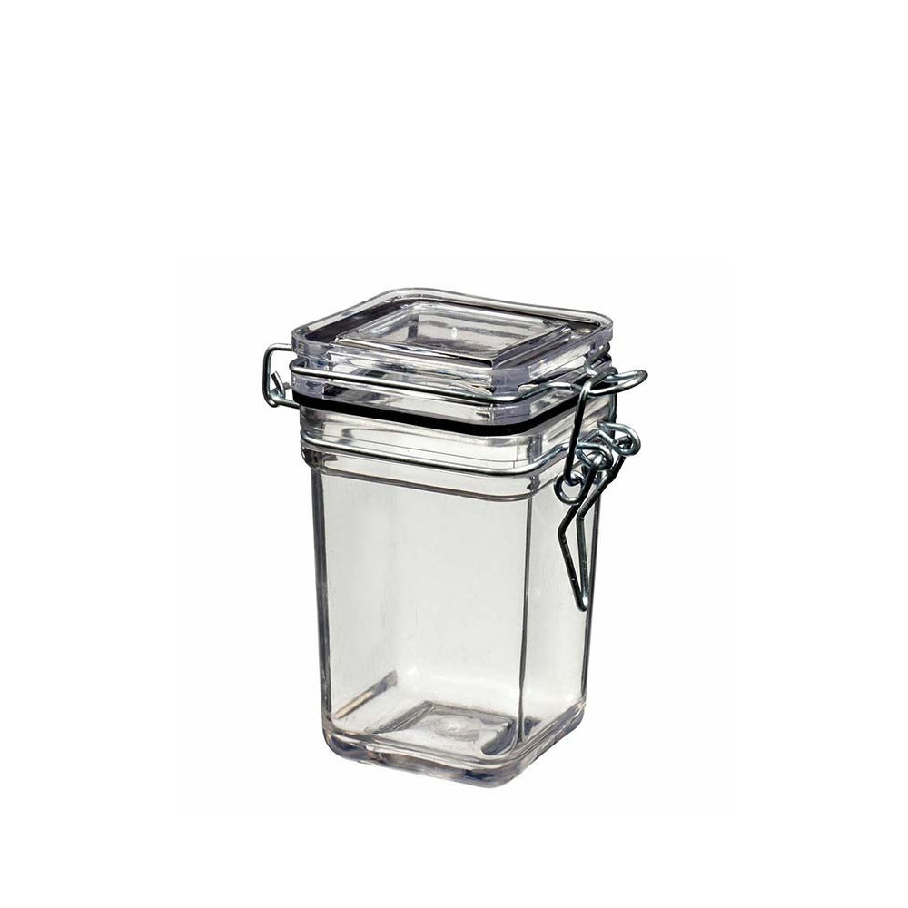 Solia France Square Kilner Jar 110Ml + Hinged Lid-69 x 50,7 x 85,6-Case