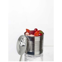 Solia France Tin Can 60 Ml Silver, Case Pack-200