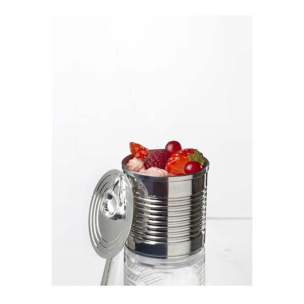 Solia France Tin Can 60 Ml Silver, Case Pack-200