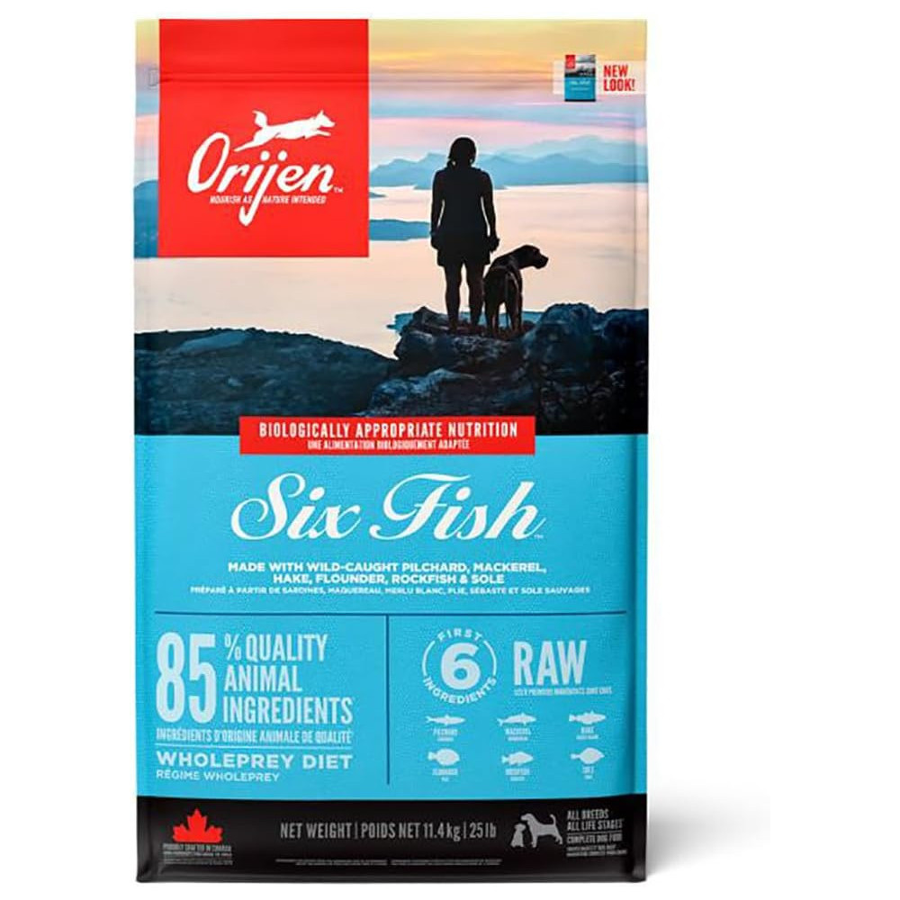 Orijen 11.4kg Six Fish Protein Rich Adult Dog Dry Food