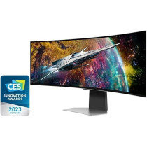 Samsung 49 Inch Odyssey QD-OLED 240 Hz G-Sync Compatible Curved Smart Gaming Monitor, LS49CG954SMXUE
