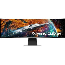 Samsung 49 Inch Odyssey QD-OLED 240 Hz G-Sync Compatible Curved Smart Gaming Monitor, LS49CG954SMXUE