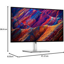 Dell U2723QE UltraSharp 4K USB-C Hub Monitor - 27-inch QHD (3840 x 2160) 60Hz Display, 5ms Response Time, 100Percentage sRGB, Height/Tilt/Swivel/Pivot Adjustable, 1.07 Billion Colors - Platinum Silver