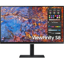 Samsung ViewFinity S8 27 inch UHD 3,840 x 2,160 monitor with IPS panel, 60Hz refresh rate and 5ms response time, USB type-C, Charging Power 90W, TUV certified Eye Care, LS27B800PXMXUE