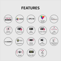 LG Ultrafine Display Ergo 32 inch 4K-UHD (3840 x 2160) HDR 10, DCI-P3 90Percentage, Inbuilt Speaker (5W x 2), Tilt/Height/Swivel/Pivot/Extend/Retract, Display Port- 32UN880 (Black)