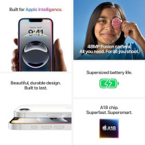 Apple iPhone 16E 5G White 128 GB, 6.1 Inch Display, UAE TRA Version