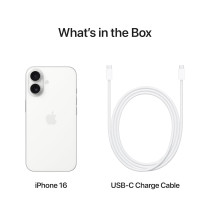 Apple iPhone 16, 5G, White 128 GB, 6.1 Inch Display, International Version