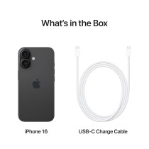 Apple iPhone 16, 5G, Black 256 GB, 6.1 Inch Display, UAE TRA Version