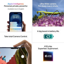 Apple iPhone 16, 5G, Ultramarine 256 GB, 6.1 Inch Display, UAE TRA Version