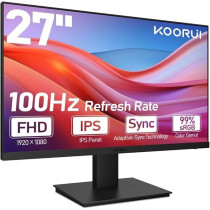 Koorui 27-Inch 100Hz Refresh Rate IPS Full HD Business Monitor, Black