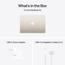 Apple 2025 MacBook Air 13inch, M4 chip with 10core CPU and 8core GPU, 16GB Unified Memory, 256GB Starlight MW0Y3 English 1 Year Warranty