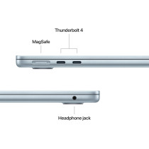 Apple 2025 MacBook Air 13inch, M4 chip with 10core CPU and 8core GPU, 16GB Unified Memory, 256GB Sky Blue MC6T4 English 1 Year Warranty