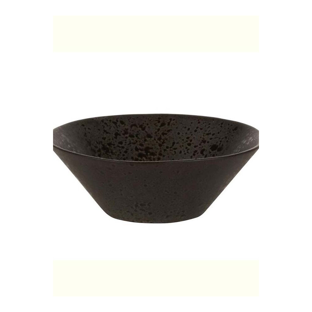 Stylepoint Netherlands Q Authentic Stone Black Stone Bowl, 16.5 Cm