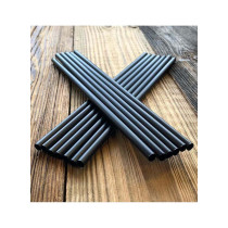 Bar Stuff Long Corn Straw Black Ecological, (Pack Of 135 Pieces)