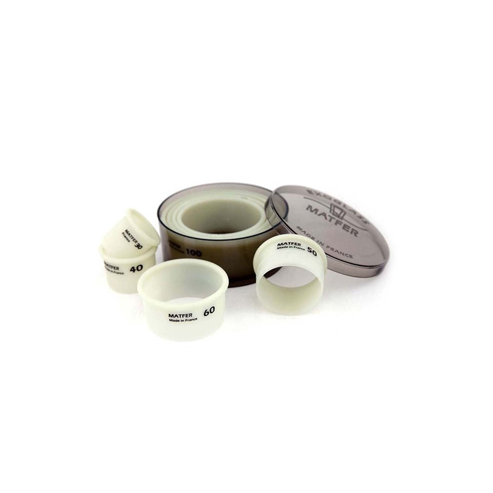 Eurochef Exoglass Box Of 7 Plain Round Shaped Cutters