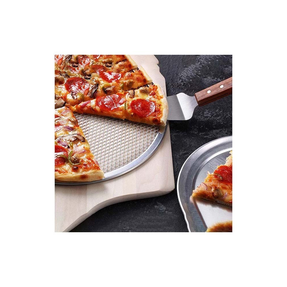Eurochef Round Pizza Grill Aluminium, Silver