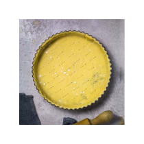 Eurochef Exopan Fluted Tart Mold With Removable Bottom, Yellow