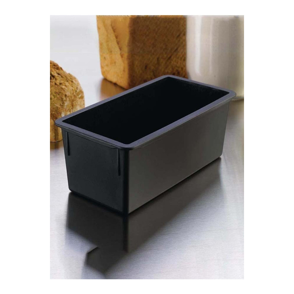 Eurochef Exoglass Non-Stick Rectangular Cake And Bread Mould, Black