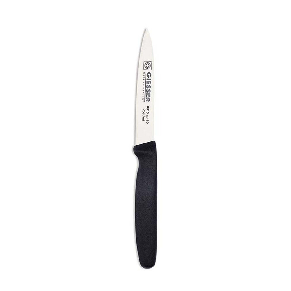 Giesser Miesser Paring Knife 10 Cm Black Handle