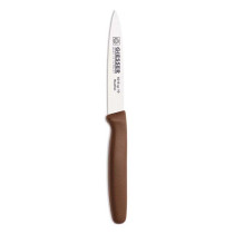 Giesser Miesser Paring Knife 10 Cm Brown Handle