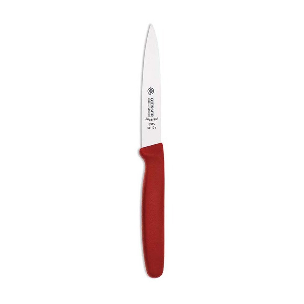 Giesser Miesser Paring Knife 10 Cm Red Handle