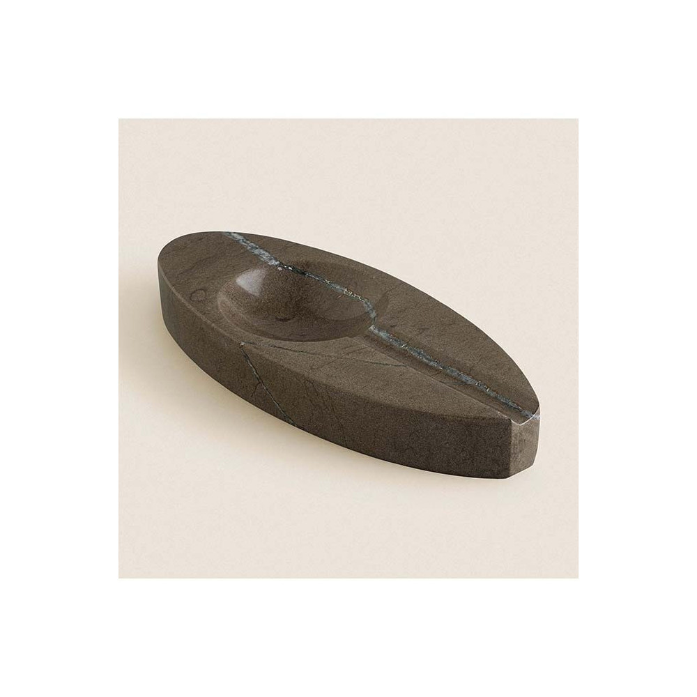 Marbulus Lebanon Oval Marble Cigar Ashtray Handmade 21 x 8 Cm