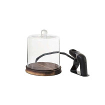 Fortessa USA Crafthouse Glass Smoke Cloche With Smoker And Chips 9