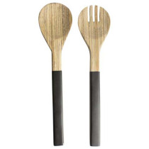Kapimex Salad Servers, 30Cm Bamboo, Grey