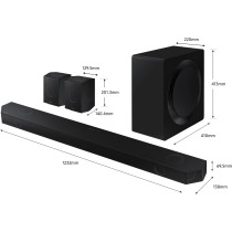 Samsung 11.1.4ch Soundbar, Q-Series, Wireless Dolby Atmos, Q-Symphony, SpaceFit Sound Pro, Graphite Black, HW-Q990D/ZN 2024 Model