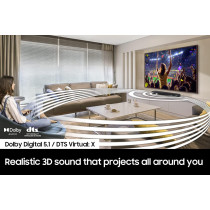 Samsung 3.1Ch Wireless Soundbar with Dolby Digital/DTS Virtual:X In Built Subwoofer Bluetooth Connectivity HW-B650/ZN, 2022 Model