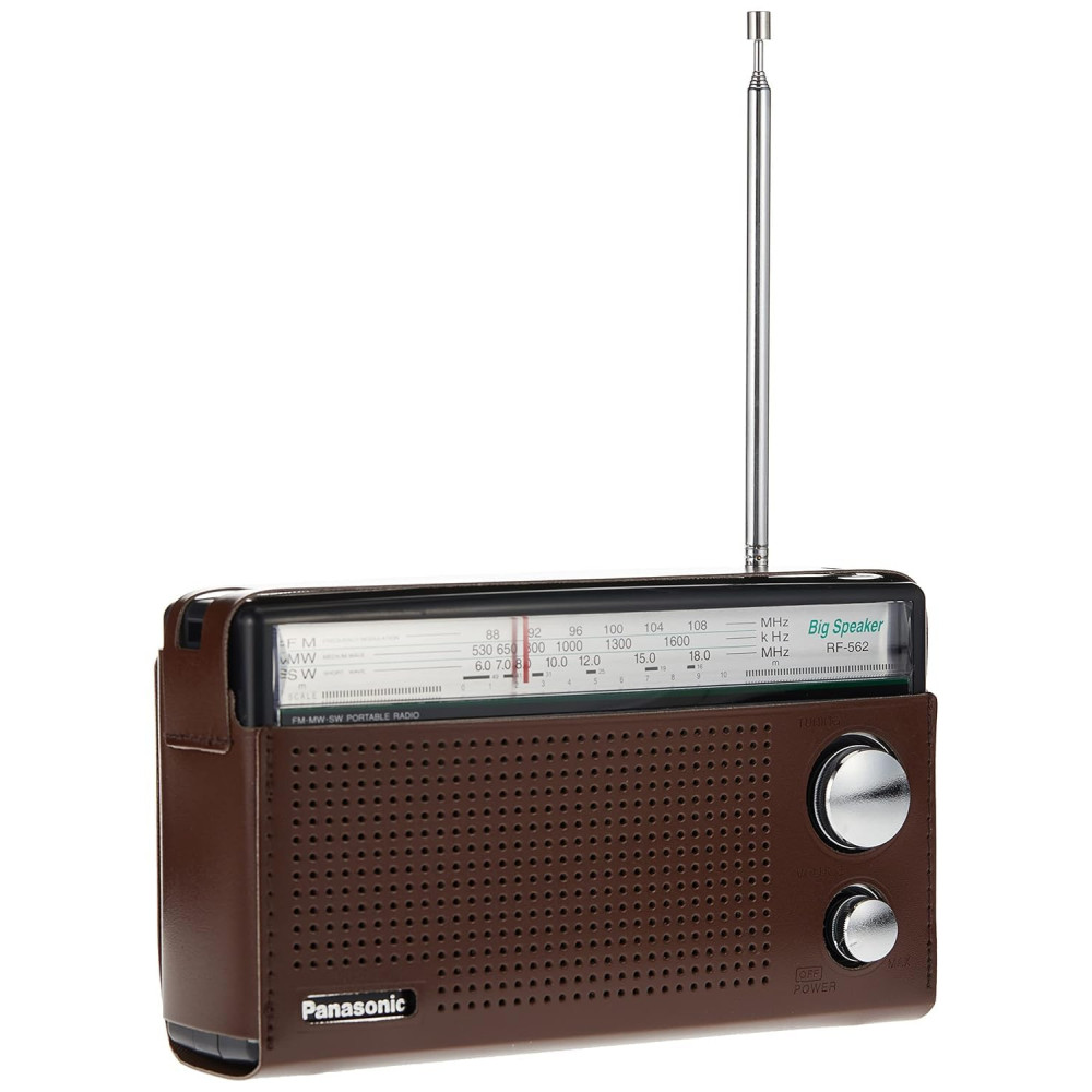Panasonic 3 Band Portable Radio (Model: RF-562DGC1-K), Brown