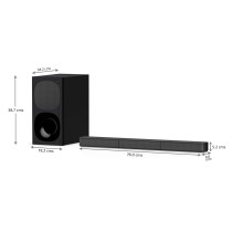 Sony HT-S20R 5.1Ch 400W Real Surround Soundbar with Dolby Digital Bluetooth Connectivity For Music Streaming Home Cinema System, Black