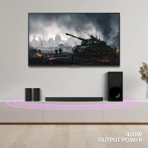 Sony HT-S20R 5.1Ch 400W Real Surround Soundbar with Dolby Digital Bluetooth Connectivity For Music Streaming Home Cinema System, Black